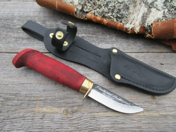 Ensipuukko, tuote 402, terä 59 mm, tylppä kärki, sormisuojalla