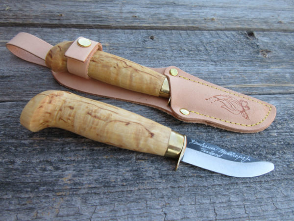 Ensipuukko, tuote 402, terä 59 mm, tylppä kärki, sormisuojalla